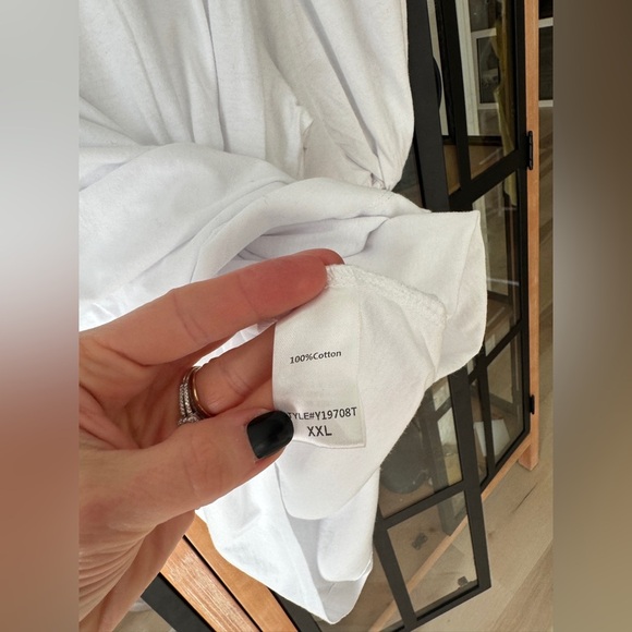 Pomander Place Tuckernuck top White Vesty Puff Short Sleeve Crewneck cotton tee - Picture 8 of 8